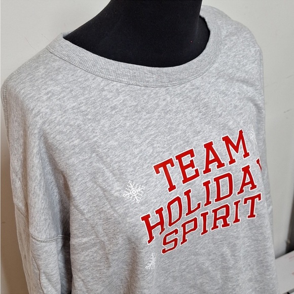 NEW! "Team Holiday Spirit" Matching Christmas Sweatshirt, Gray. Women’s Family - Picture 3 of 7